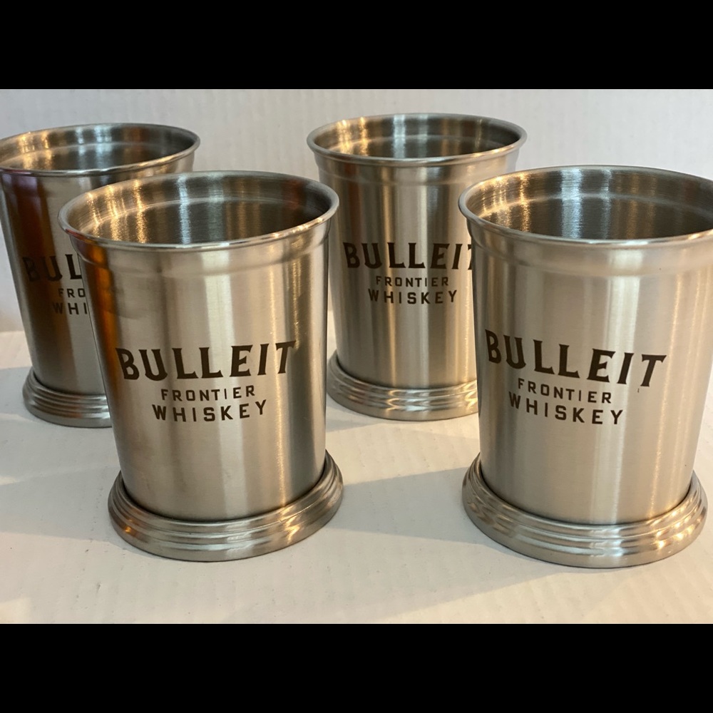 Bulleit Frontier Whiskey Mint Julep Metal Cup Stainless Steel